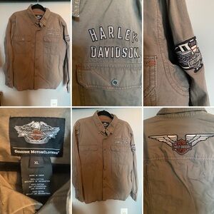 Harley Davidson men’s long sleeve button shirt